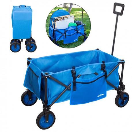 CHARIOT MULTIUSAGE PLIABLE PLAGE ROUES 360º 88 X 108 X 47 CM