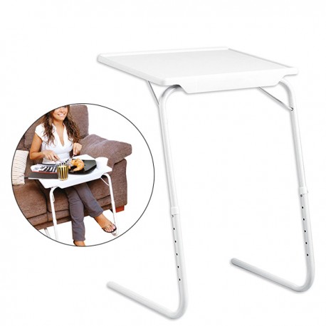 TABLE PLIANTE PORTATIVE - POUR LIT, PLIABLE ET RÉGULABLE