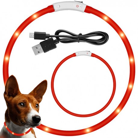 COLLIER POUR CHIENS ET CHATS AVEC ÉCLAIRAGE LED