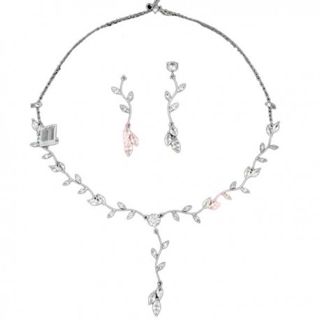 PARURE FEUILLES DE ZIRCONES