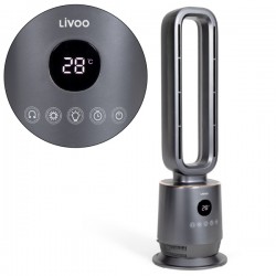 AEROTHERMOS SANS PALES 2 EN 1 AVEC TÉLÉCOMMANDE ET 7 COULEURS LED