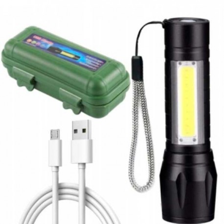 MINI LAMPE DE POCHE TACTIQUE + BOÎTE
