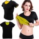 T-SHIRT FITNESS EN NÉOPRÈNE À MANCHES COURTES EFFET SAUNA