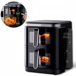 FRITEUSE À AIR DOUBLE 11 L AVEC PANNEAU LATÉRAL ET 2800W